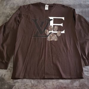 LOVE paw print long sleeve tshirt